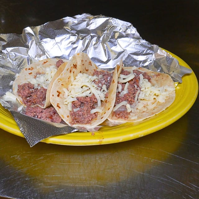 Combo #9: Three Beef Tacos.