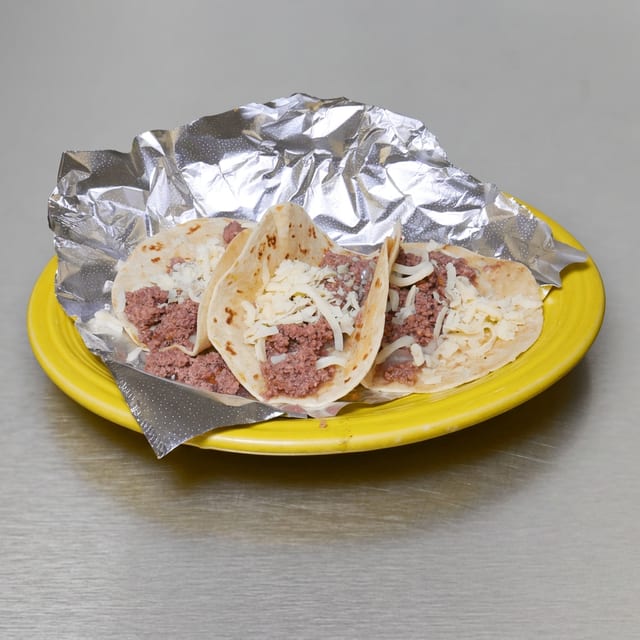 Combo #9: Three Beef Tacos.